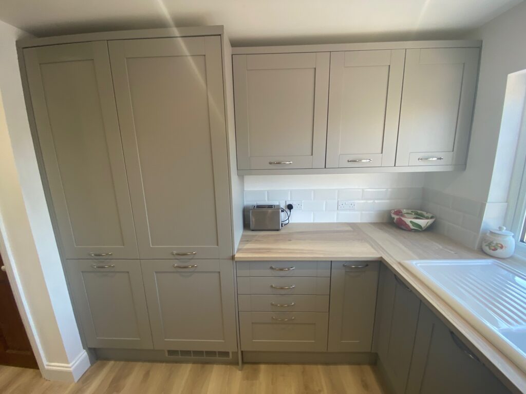 Storage space was a requirement as part of this Dymchurch kitch project. We made sure that cupboards and storage were available.