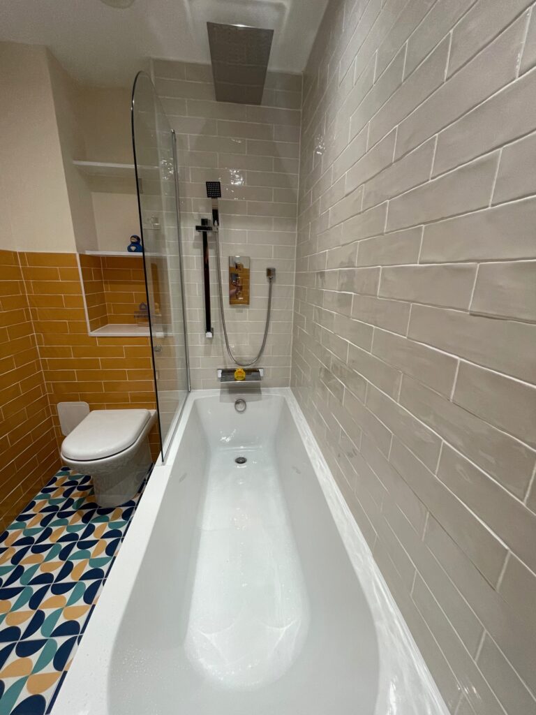 New bath and shower for this bathroom project by Dymchurch Improvements