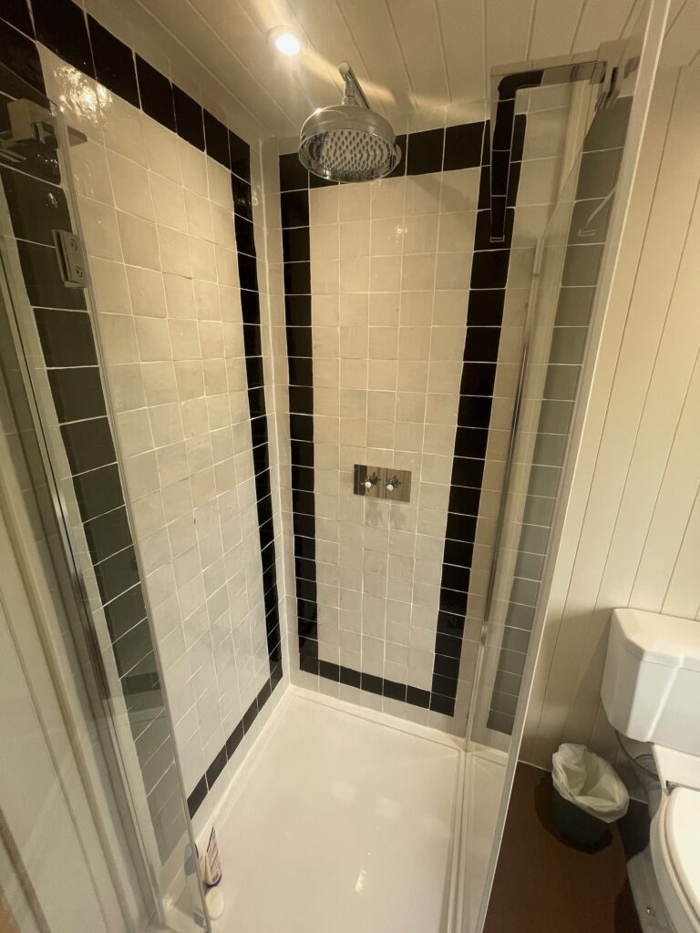 The finished shower in the bathroom after renovation from Dymchurch Improvements