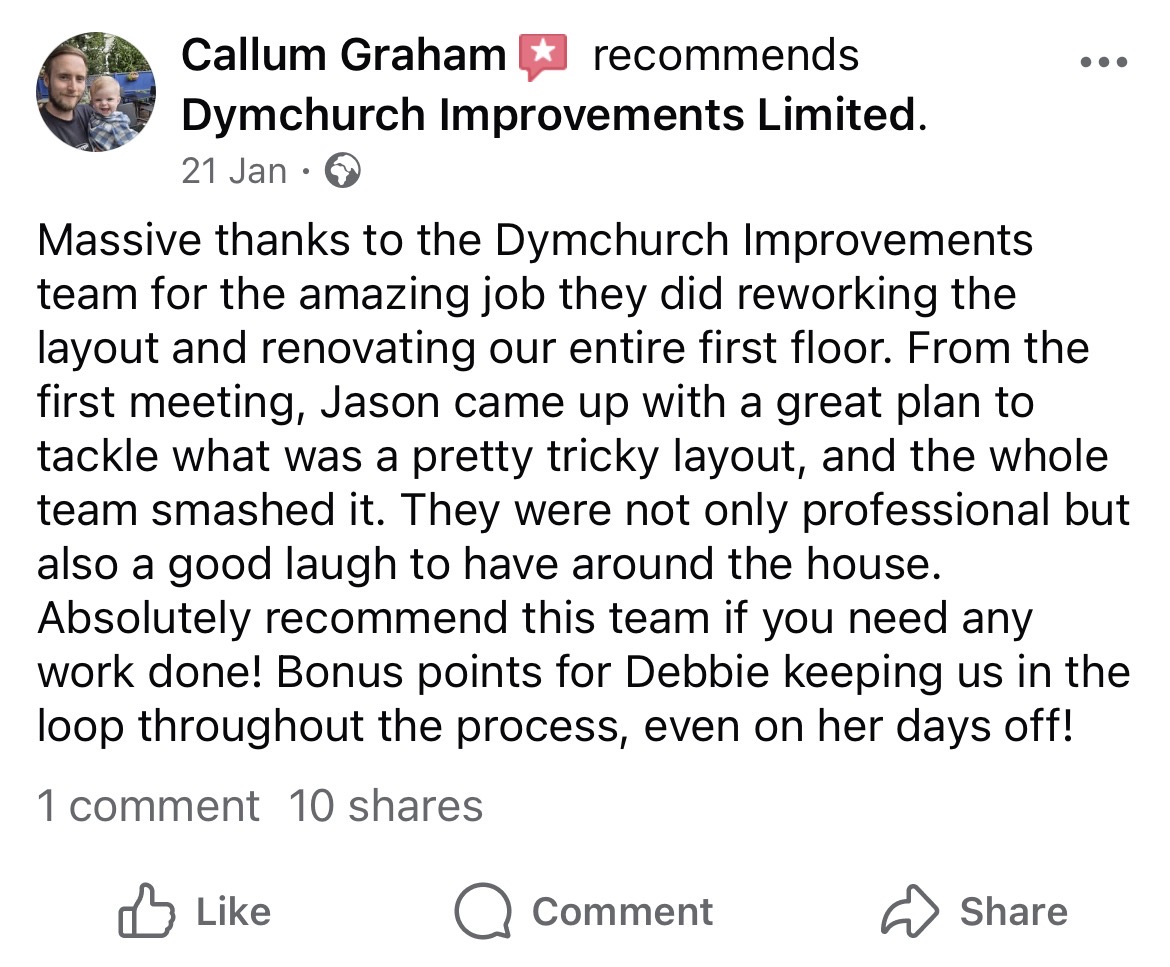 The final review from this Folkestone 1st floor re-design project from Dymchurch Improvements.